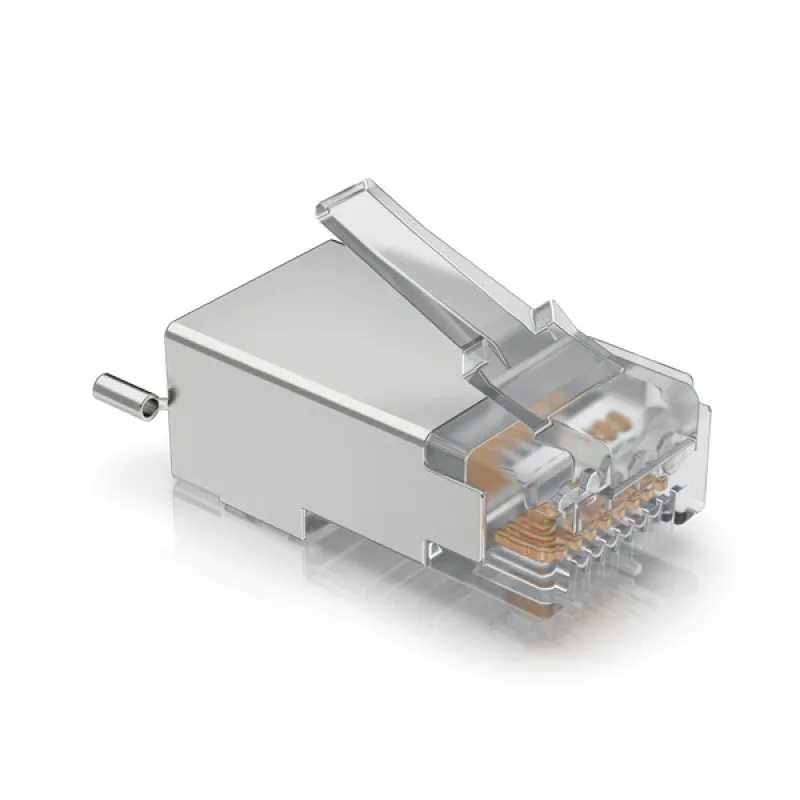Ubiquiti UISP-Connector-SHD - STP RJ45 konektor, Cat5, 8p8c, drát, pozlacený, AWG24 (100ks) UISP-Connector-SHD