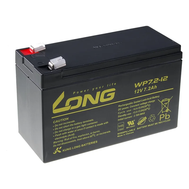 AVACOM Long 12V 7,2Ah olověný akumulátor F2 PBLO-12V007,2-F2A