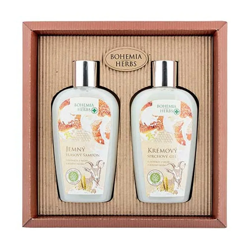 Kosmetická sada gel 250ml, šampon 250ml, kozí mléko