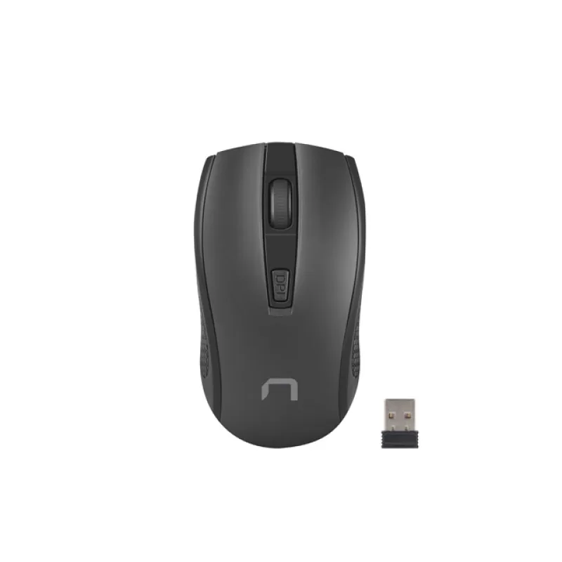 Natec optická myš JAY 2/1600 DPI/Kancelářská/Optická/1 600 DPI/Bezdrátová USB/Černá NMY-1799