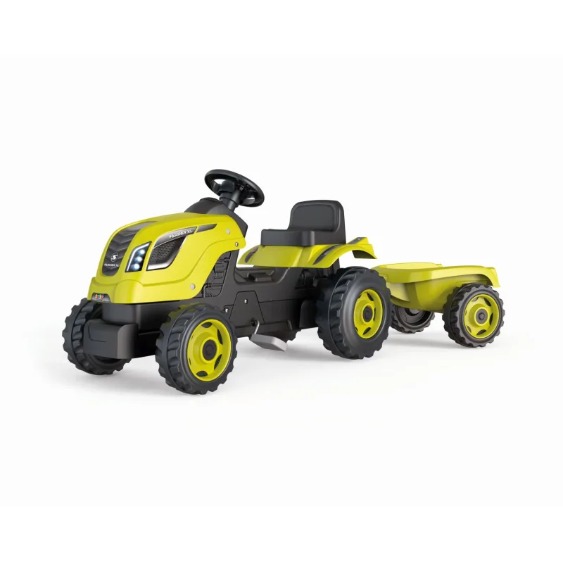 Smoby Chodiaci traktor Farmer XL zelený s vozíkom