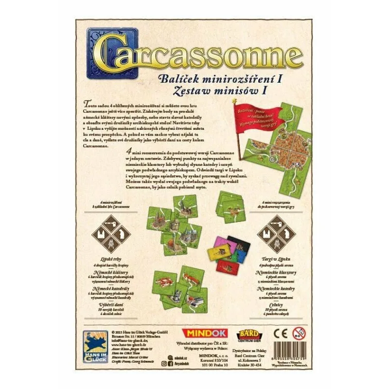 Mindok Carcassonne: Balíček minirozšíření I