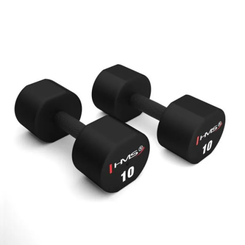 Polyuretanové jednoruční činky HMS HPT10, 2x10 kg