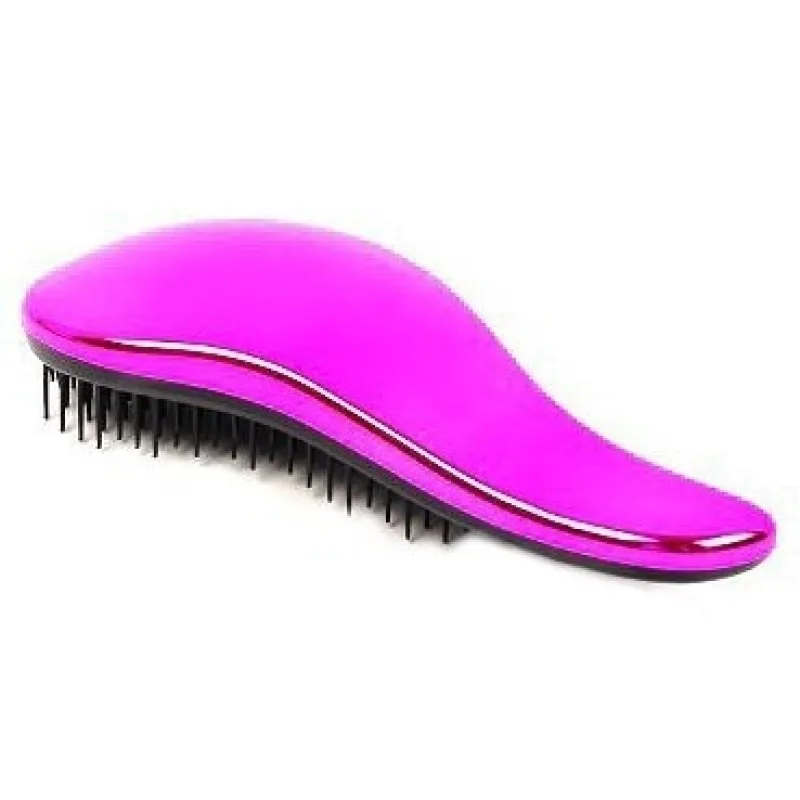 DTANGLER Pink Metal Profesionálna rozčesávacia kefa na vlasy s rukoväťou - leská ružová