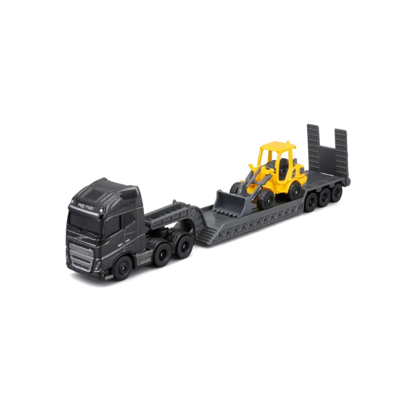 Maisto - Mini pracovné stroje, Sada veľkého ťahača, Scania 770S, Volvo L25H Wheel Loader with Bucket