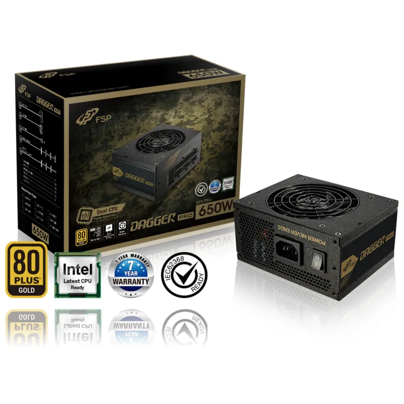 FSP DAGGER PRO/650W/SFX/80PLUS Gold/Modular/Retail PPA6504801