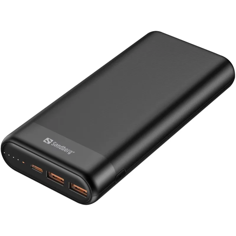 NONAME Sandberg Powerbank 20000mAh, USB-C PD 65W + 2x QC3.0, černá 420-62