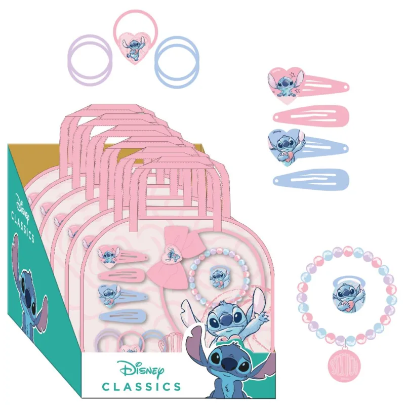 Cerdá Set doplnkov do vlasov Stitch 12ks