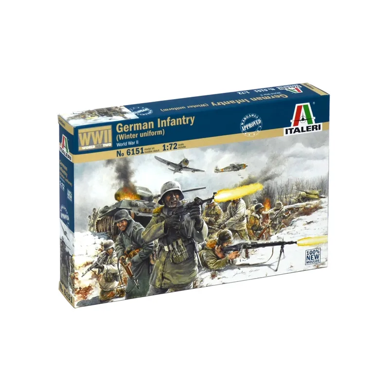 Italeri Model Kit figúrky 6151 - WWII - NEMECKÁ PECHOTA (Zimná uniforma) (1:72)