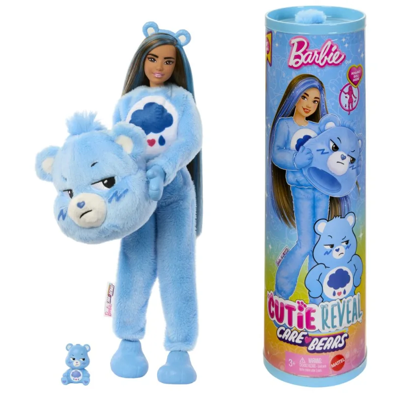 Mattel Barbie CUTIE REVEAL BARBIE A STAROSTLIVÍ MEDVEDÍCI - MODRÁ