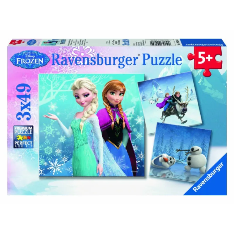 Ravensburger Puzzle Ledové království dobrodružství na sněhu 3x49 dílků