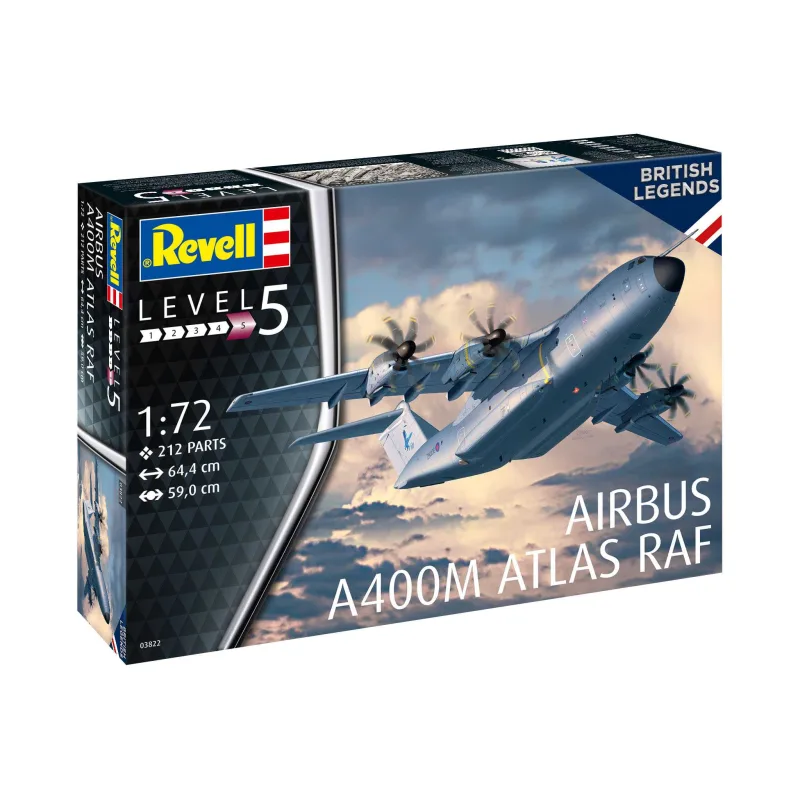 Revell Plastic ModelKit lietadlo 03822 - Airbus A400M Atlas „RAF“ (1:72)