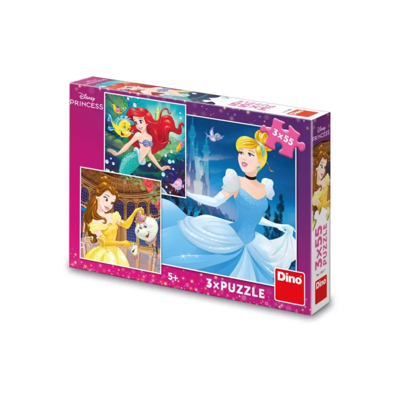 Dino VESELÉ PRINCEZNY 3x55 Puzzle