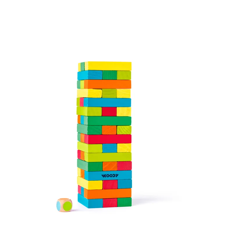 Woody Tower Tony veža Jenga farebná