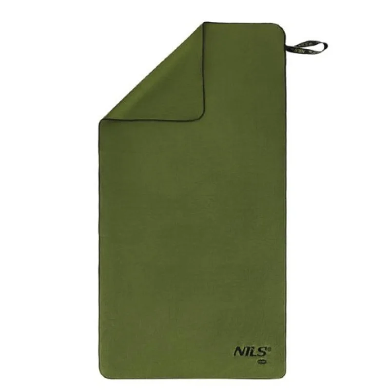 Frotý ručník NILS Camp NCR15, 120x60 cm, khaki