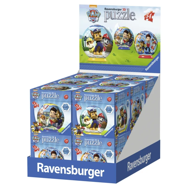 Ravensburger Labková patrola - displej (12ks / D) 3D, 54 dielikov
