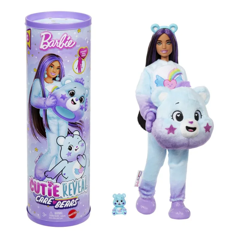 Mattel Barbie CUTIE REVEAL BARBIE A STAROSTLIVÍ MEDVÍDCI SÉRIE 2 - FIALOVÁ