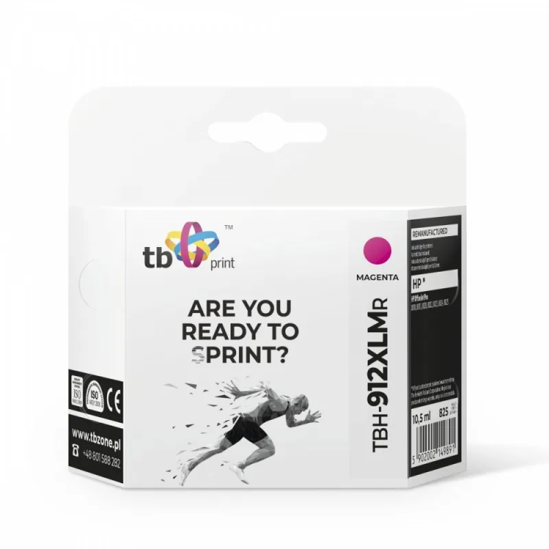 Ink. kazeta TB kompat. s HP OfficeJet Pro 8025 912XL, MA reman. TBH-912XLMR