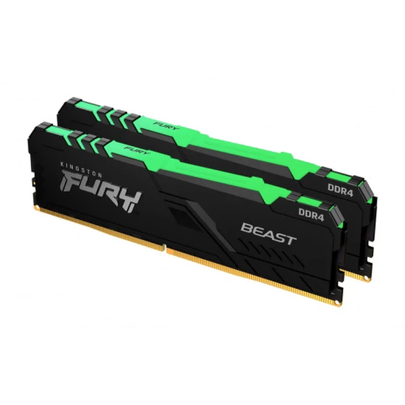 Kingston FURY Beast/DDR4/32GB/3600MHz/CL18/2x16GB/RGB/Black KF436C18BB2AK2/32