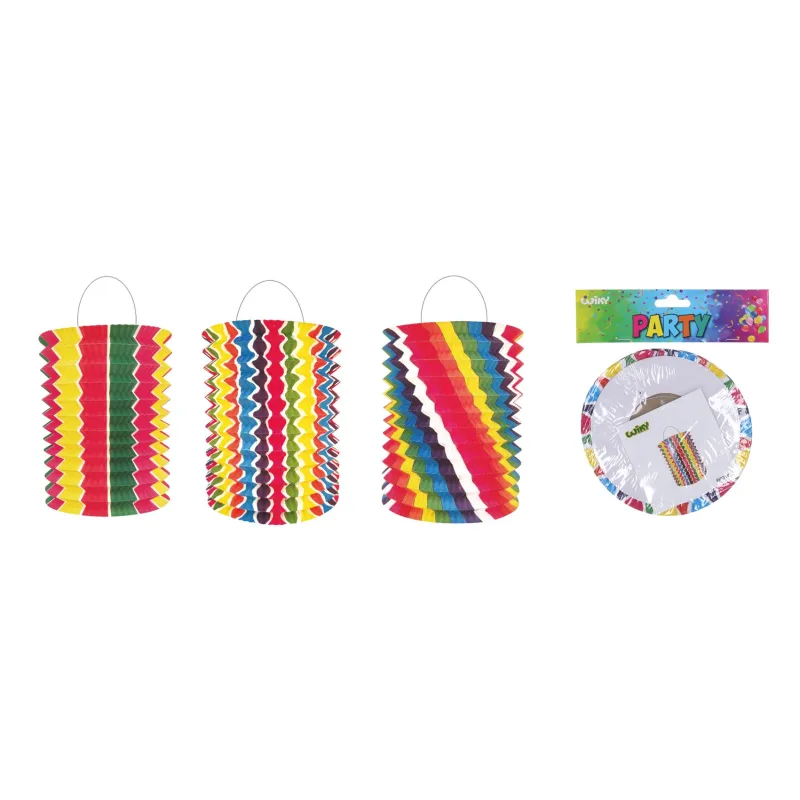 Wiky Lampión valec dúhový priemer 16cm v sáčku (bez paličky) karneval