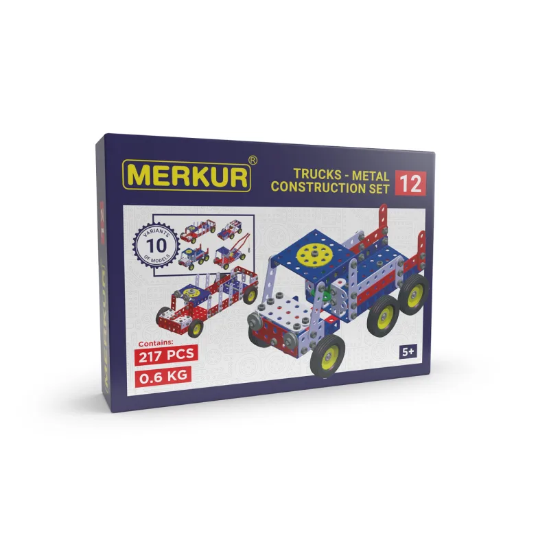 MERKUR - Stavebnice MERKUR - Stavebnica Merkur 012 Odťahové vozidlo, 217 dielov, 10 modelov