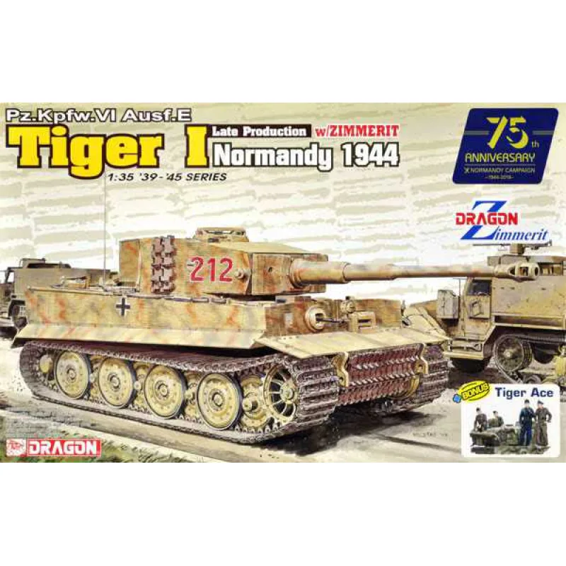 Dragon Model Kit tank 6947 - TIGER I LATE s/ZIMMERIT NORMANDIA (1:35)