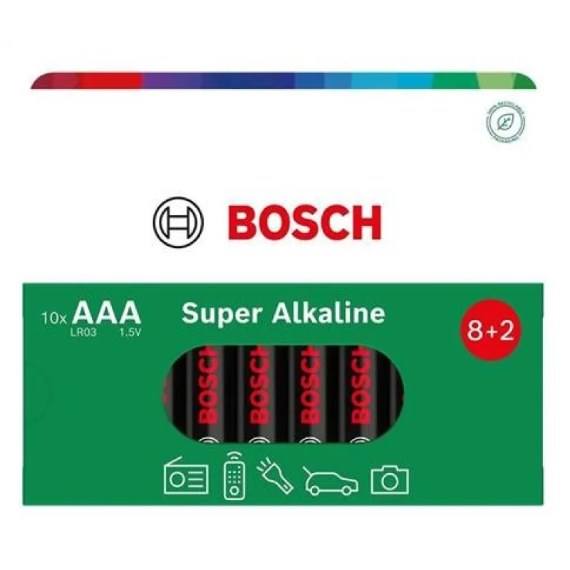 Bosch LR03SA10B/ 00 Super Alkaline (Blistr 10 ks) 444205,00