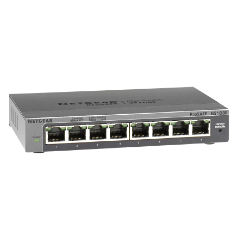 NETGEAR 8PT GIGABIT PLUS SWITCH, GS108E GS108E-400EUS