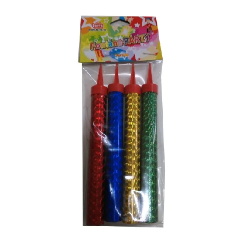 Rappa Fontána párty farebná 40 sek. 12cm 4ks v sáčku