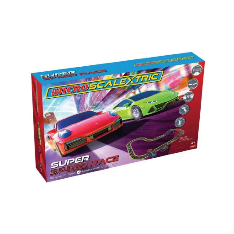 Autodráha MICRO SCALEXTRIC G1178M - Super Speed Race Set Lamborghini vs Porsche