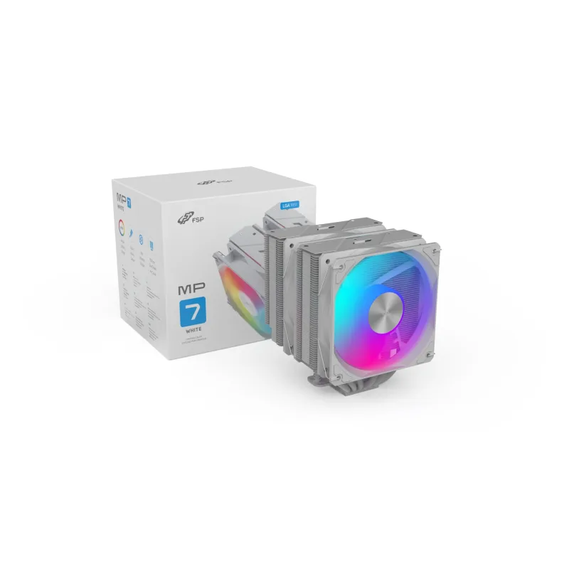 FSP Chladič CPU MP7-WA Dual, 120mm FDB Fan, White POO0000033