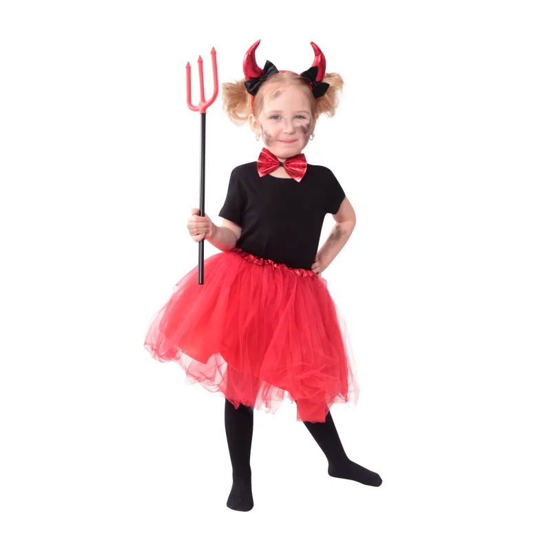 Rappa Detský kostým TUTU set čertice