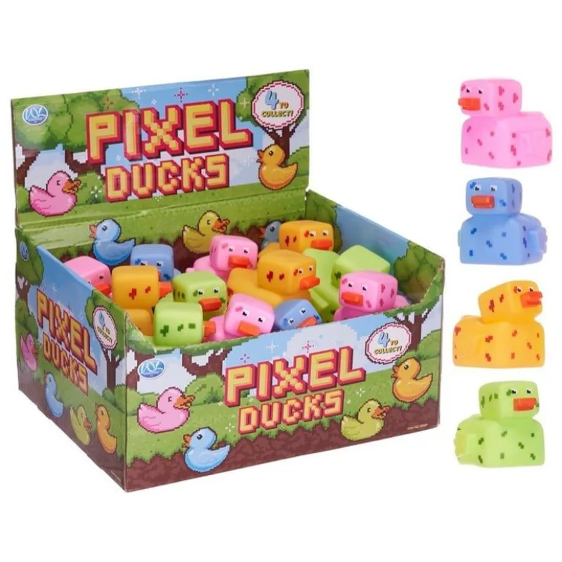 Teddies Kačenka pixel do vany guma 8x10cm 4 barvy