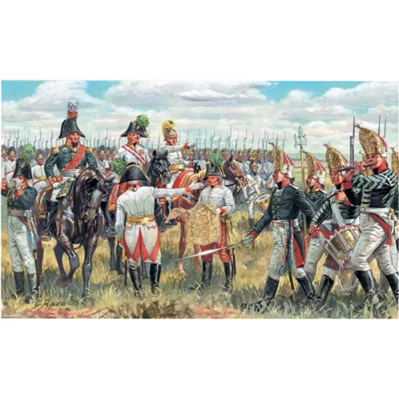 Italeri Model Kit figúrky 6037 - AUSTRIAN & RUSSIAN GEN. STAFF (NAP. WARS) (1:72)