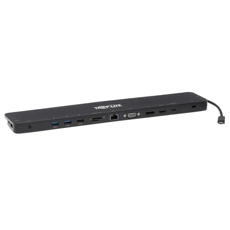 EATON Dokovací stanice USB-C / 3x displej, HDMI 4K, DP, VGA, USB3.2 G1, USB-A/C, GbE, 100W nabíjení U442-DOCK7D-B