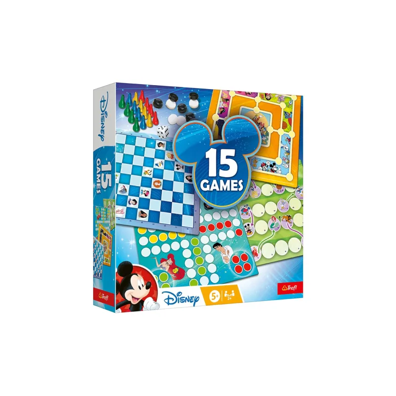 Trefl Sada 15 hier Disney spoločenská hra v krabici 24,5x24,5x6cm