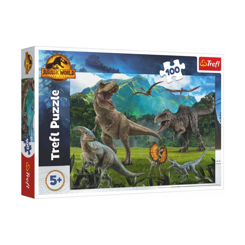 Trefl Puzzle Jurský Park 100 dielikov 41x27,5cm v krabici 29x19x4cm