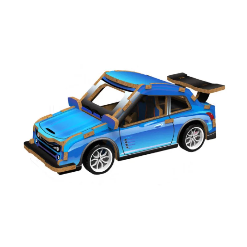 Wiky Dřevěné 3D puzzle Závodního auta 13 cm