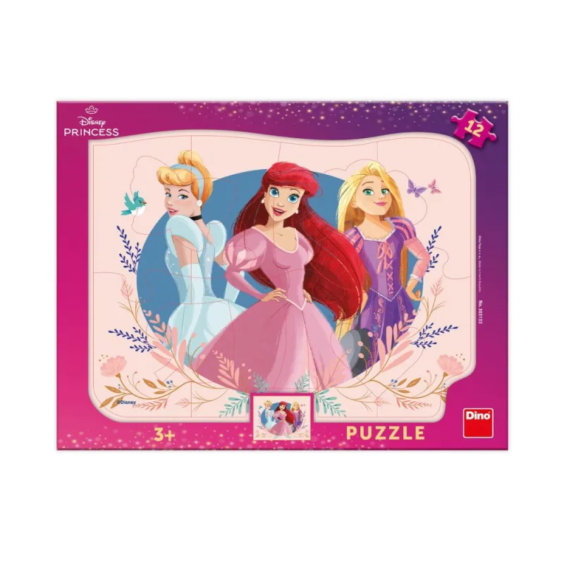 Dino PRINCEZNY 12 doskové tvary Puzzle