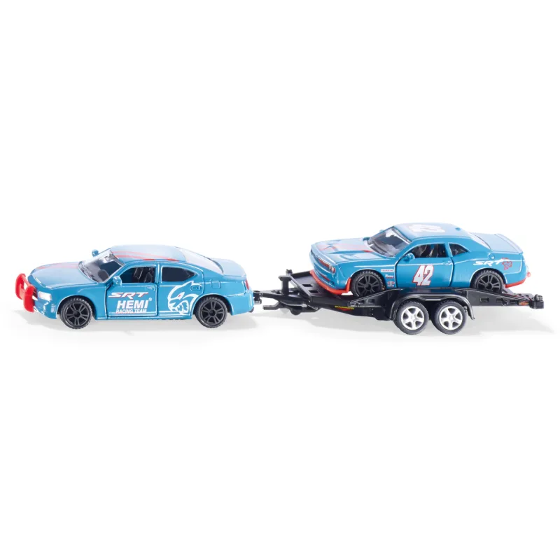 SIKU Super - Dodge Charger so závodným autom na vleku
