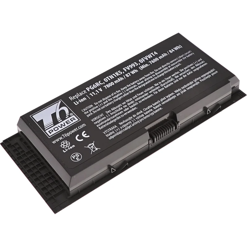 Baterie T6 Power pro Dell Precision M6700, M6800, M4800, 7800mAh, 87Wh, 9cell NBDE0138