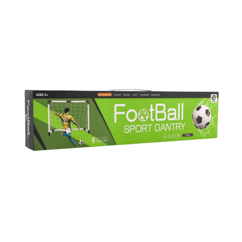 Teddies Futbalová bránka 70x56x37cm s loptičkou a pumpičkou v krabici 51x13x7,5cm