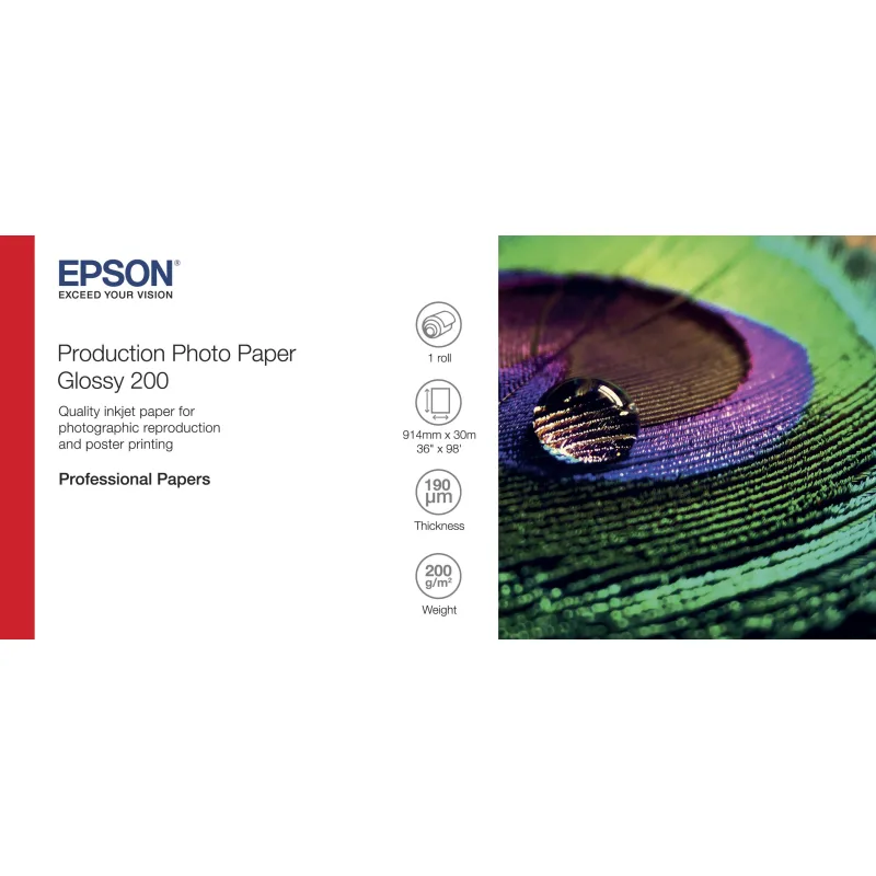 EPSON Production Photo Paper Glossy 200 36" x 30m C13S450372