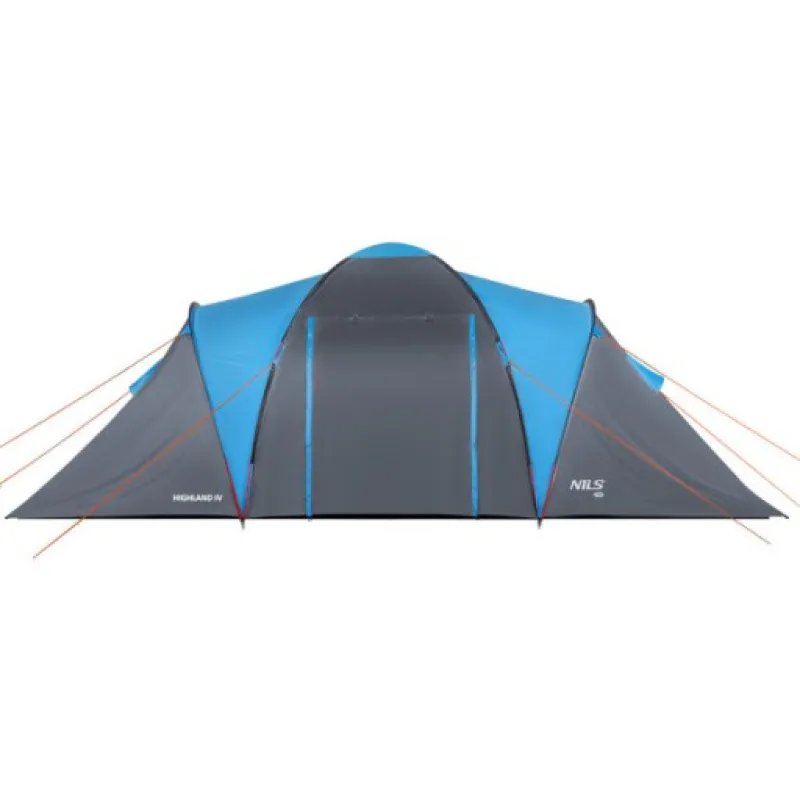 NILS Camp NC6431 Highland IV Rodinný stan, modro-šedý