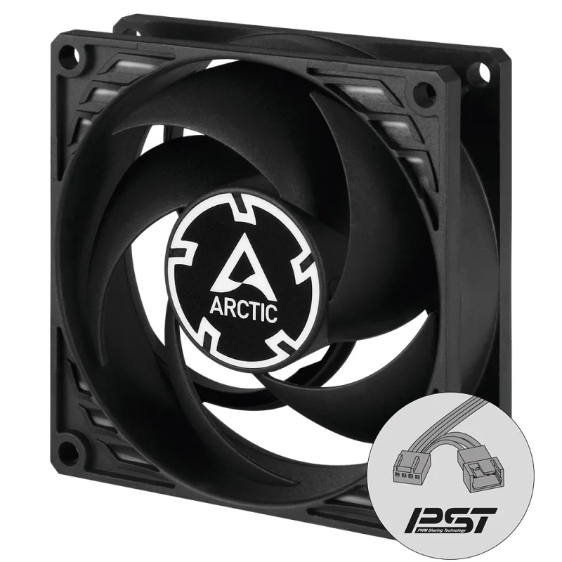 ARCTIC P8 PWM PST CO Case Fan - 80mm standard PWM case fan with double ball bearing technology ACFAN00151A