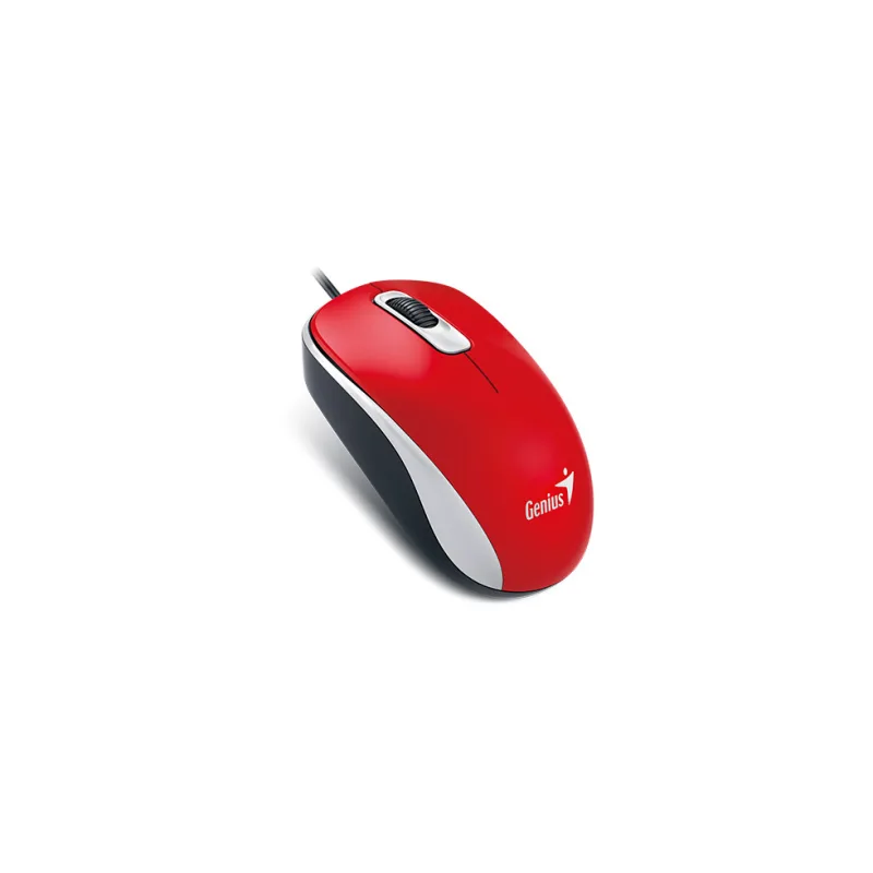 GENIUS DX-110/Kancelářská/Optická/1 000 DPI/Drátová USB/Červená 31010116111