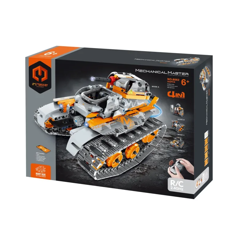 iM.Master Stavebnice iM.MASTER 4v1 programovatelný tank RC plast 2,4GHz 554 dílků + dob. pack v krabici