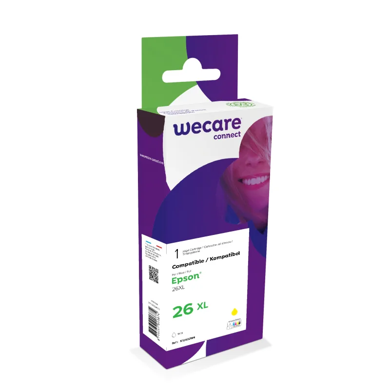 WECARE ARMOR ink kompatibilní s EPSON C13T26344012,žlutá/yellow K12632W4