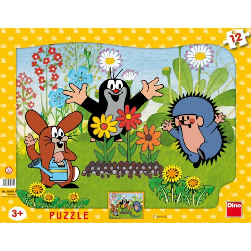DINO detské puzzle Krtko záhradník 12D