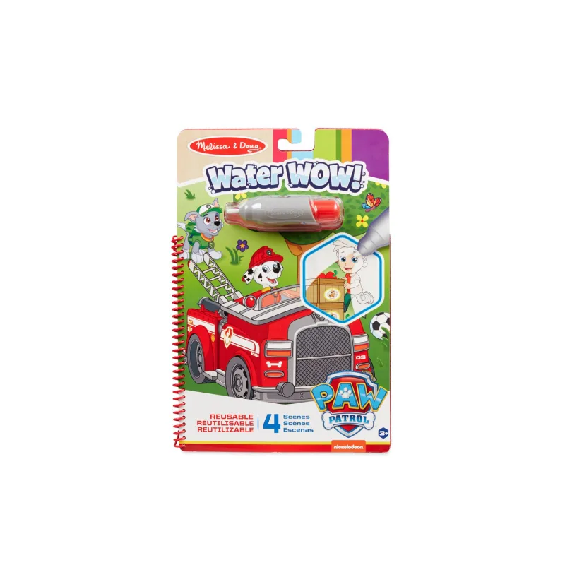 Lowlands Kúzelné maľovanie vodou Labková patrola/Paw Patrol omaľovánky/blok 19x28cm + štetec, 4 listy